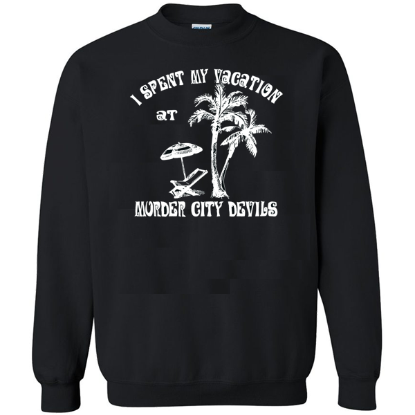 Black Vacation Crewneck Sweatshirt